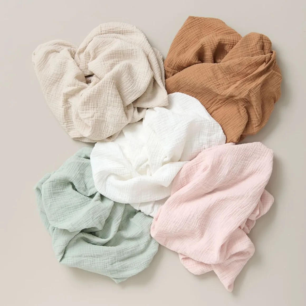 Aankleedkussenhoes mousseline katoen | Roze