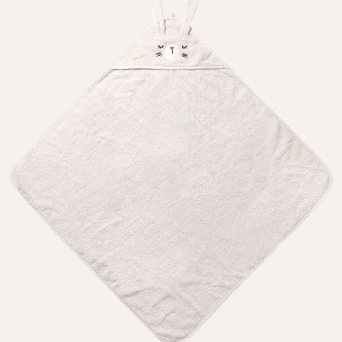 BABY BADCAPE KONIJN u00abLAPIu00bb | 75 X 75 CM | BEIGE