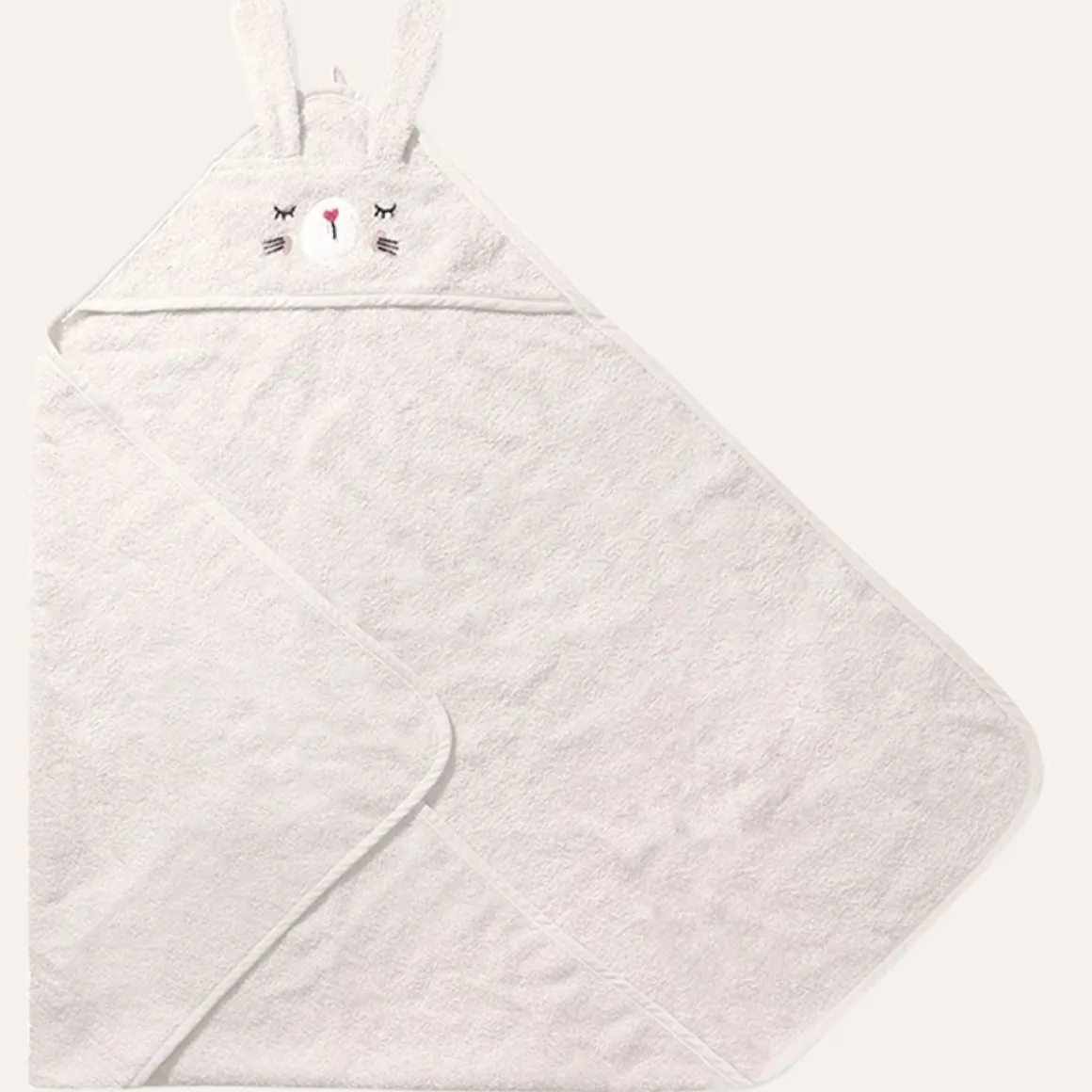 BABY BADCAPE KONIJN u00abLAPIu00bb | 75 X 75 CM | BEIGE