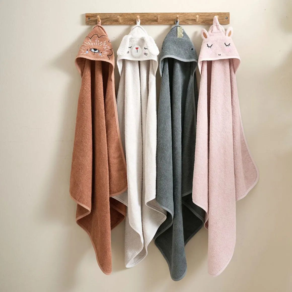 BABY BADCAPE KONIJN u00abLAPIu00bb | 75 X 75 CM | BEIGE
