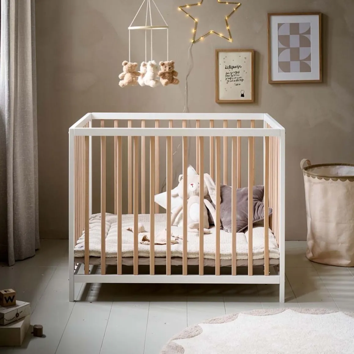 BABY BOX u00abNOISu00bb | 95 X 75 CM | WIT EN NATUREL