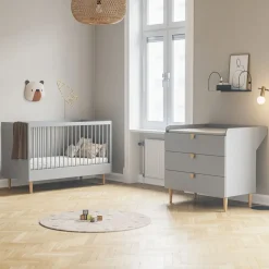 Baby commode u00abu00c9TOILEu00bb incl. bladvergroter | Grijs