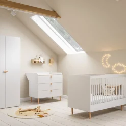Baby commode u00abu00c9TOILEu00bb incl. bladvergroter | Wit