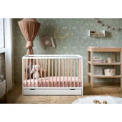 BABY LUIERTAFEL u00abHETREu00bb | WIT EN NATUREL