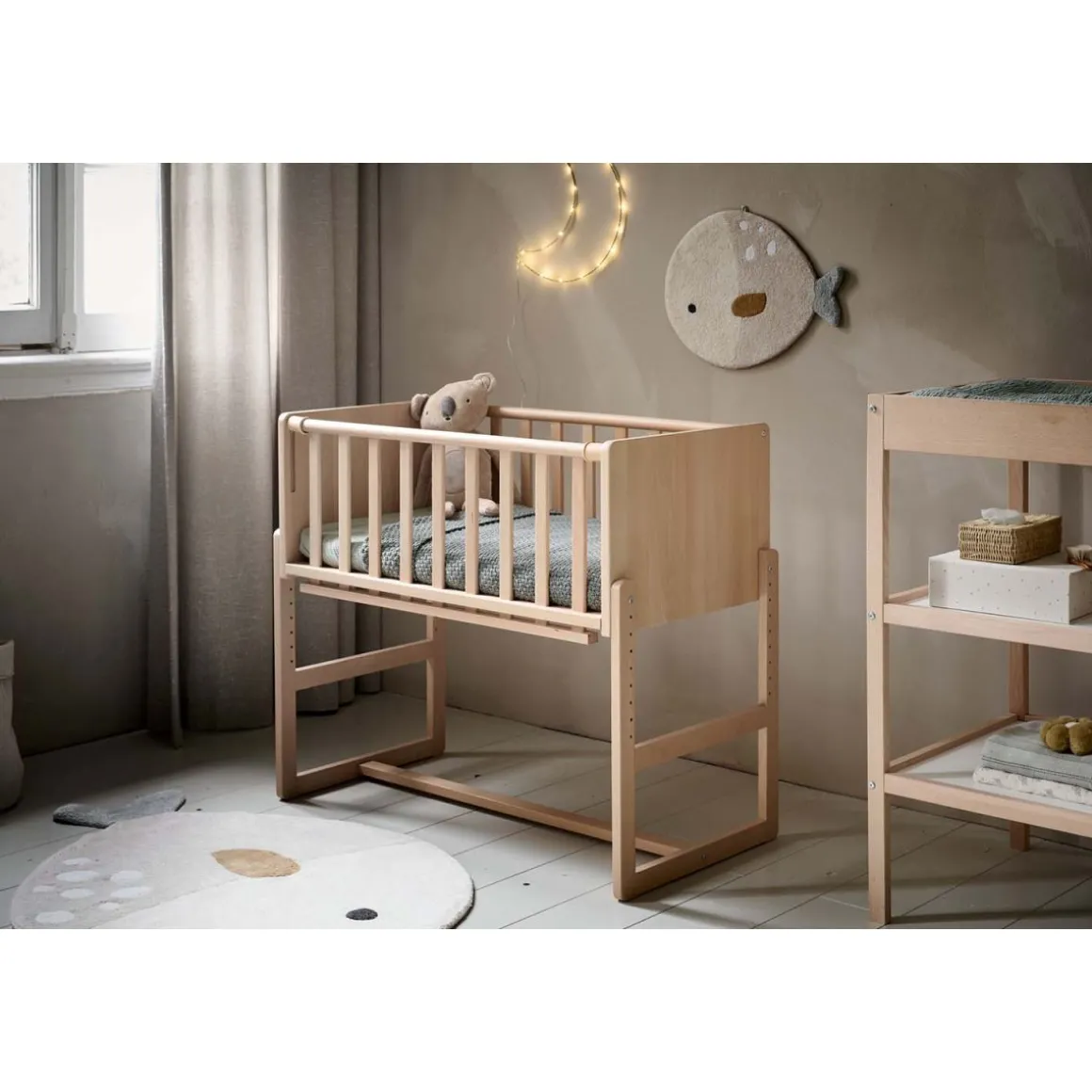 BABY LUIERTAFEL u00abHETREu00bb | WIT EN NATUREL