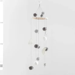 Baby mobile van natuurlijke materialen | 60 x 20 cm | Grijstinten