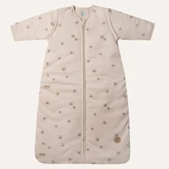 BABY SLAAPZAK MET AFRITSBARE MOUWEN u00abPANSYu00bb | BEIGE-ROZE | 90 CM | 6-18 MAANDEN