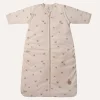 BABY SLAAPZAK MET AFRITSBARE MOUWEN u00abPANSYu00bb | BEIGE-ROZE | 70 CM | 3-6 MAANDEN