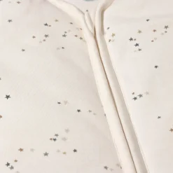 BABY SLAAPZAK MET AFRITSBARE MOUWEN u00abSTARSu00bb | OFF-WHITE | 90 CM | 6-18 MAANDEN