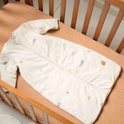 BABY SLAAPZAK MET AFRITSBARE MOUWEN u00abSEA LIFEu00bb | BEIGE | 70 CM | 3-6 MAANDEN