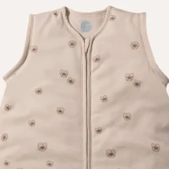 BABY SLAAPZAK MET AFRITSBARE MOUWEN u00abPANSYu00bb | BEIGE-ROZE | 90 CM | 6-18 MAANDEN
