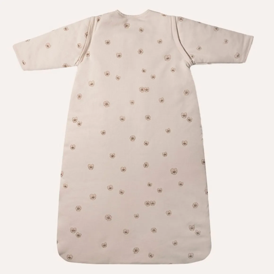BABY SLAAPZAK MET AFRITSBARE MOUWEN u00abPANSYu00bb | BEIGE-ROZE | 90 CM | 6-18 MAANDEN