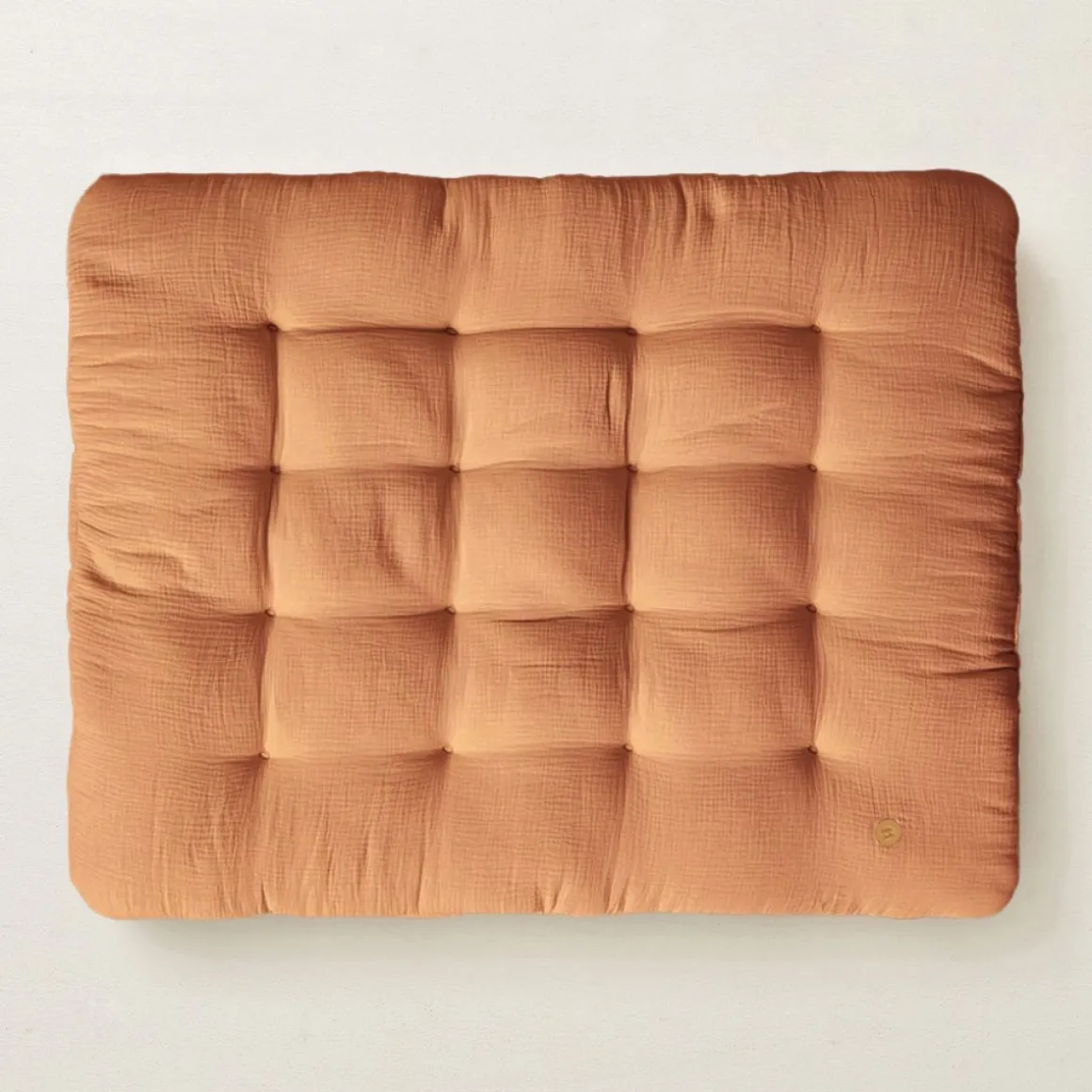 BABY SPEELMAT BISCUIT 110X85CM | BIOLOGISCH MOUSSELINE KATOEN | CARAMEL