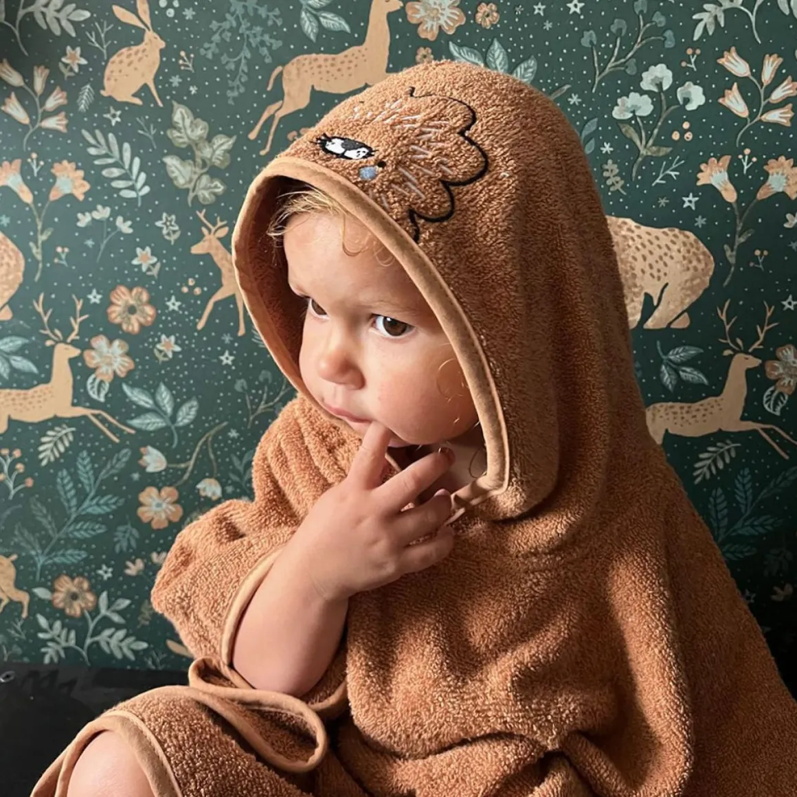 BADPONCHO u00abLEOu00bb | 1 - 4 JAAR | 52 X 63 CM | CARAMEL