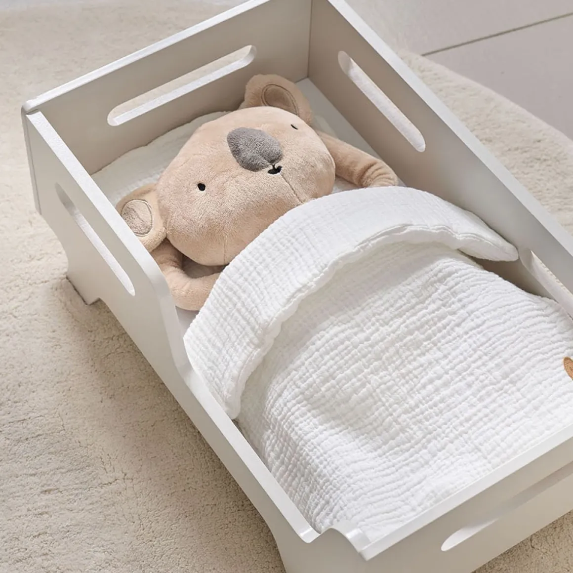 Beddengoed voor poppenbedje u00abColombeu00bb | wit