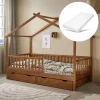 BEDHUISJE / EENPERSOONSBED u00abMAISONu00bb | 200 X 90 CM | WALNOOT