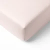 Biologisch katoen | Jersey Hoeslaken - licht roze | 80 x 160 cm