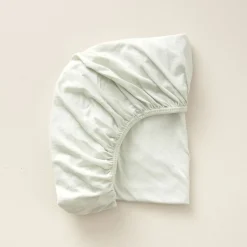 Biologisch katoen - Jersey hoeslaken - Mint groen | 80 x 160 cm