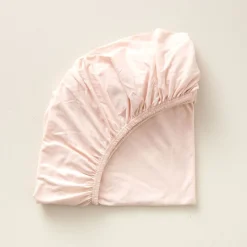 Biologisch katoen | Jersey Hoeslaken - zacht roze | 70 X 140 cm