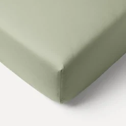 BIOLOGISCH KATOENEN JERSEY HOESLAKEN 70/80 X 160 CM | OLIJFGROEN
