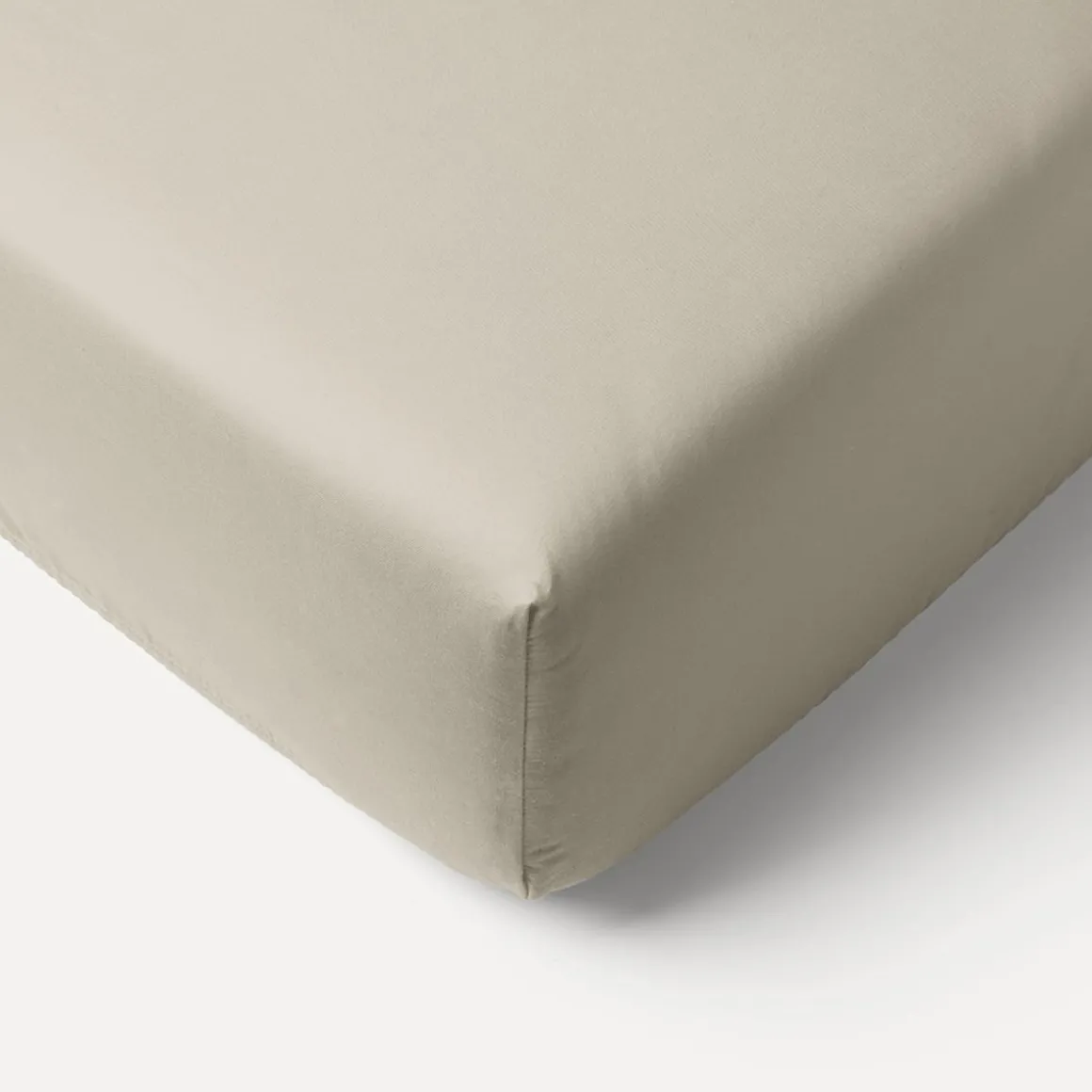 BIOLOGISCH KATOENEN JERSEY HOESLAKEN 80/90 X 200 CM | BEIGE