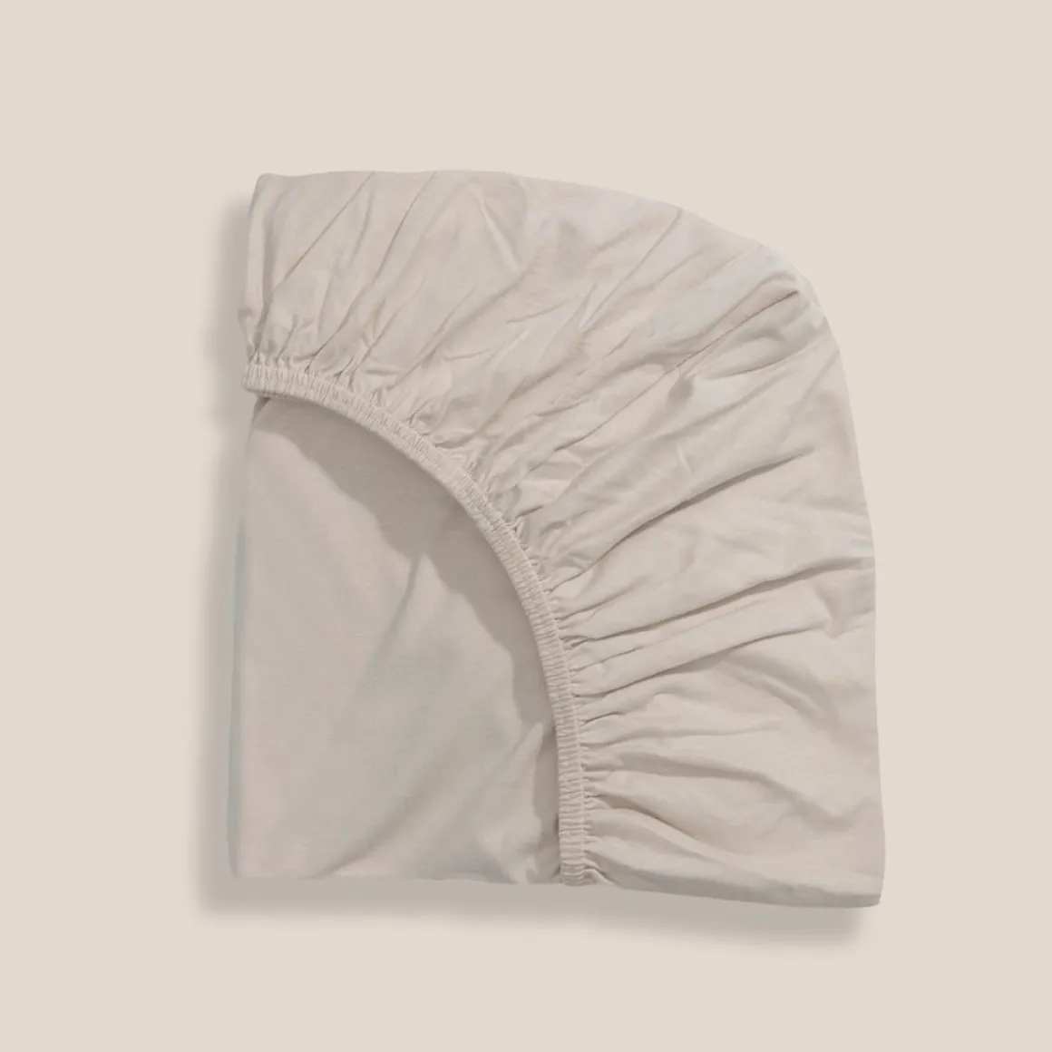 BIOLOGISCH KATOENEN JERSEY HOESLAKEN 70/80 X 160 CM | BEIGE