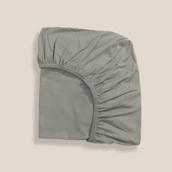 BIOLOGISCH KATOENEN JERSEY HOESLAKEN 60 X 120 CM | OLIJFGROEN