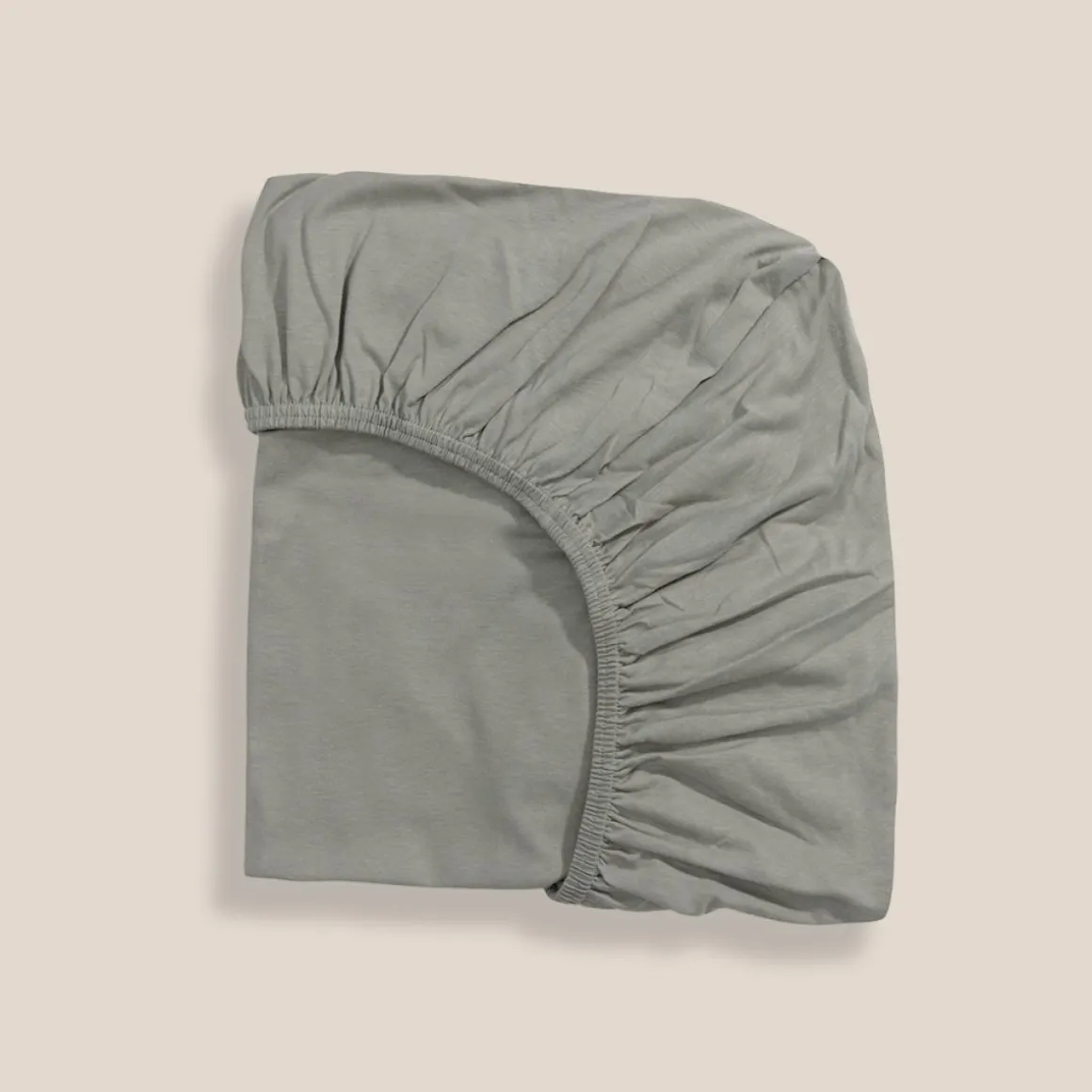 BIOLOGISCH KATOENEN JERSEY HOESLAKEN 80/90 X 200 CM | OLIJFGROEN