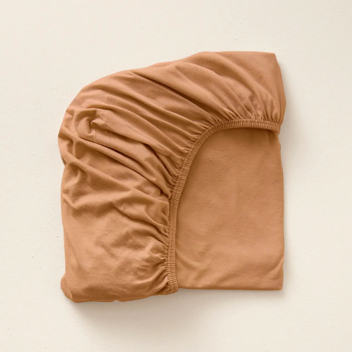 Biologisch Katoenen Jersey Hoeslaken 90x200 cm | Caramel