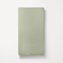 BIOLOGISCH KATOENEN JERSEY HOESLAKEN 80/90 X 200 CM | OLIJFGROEN