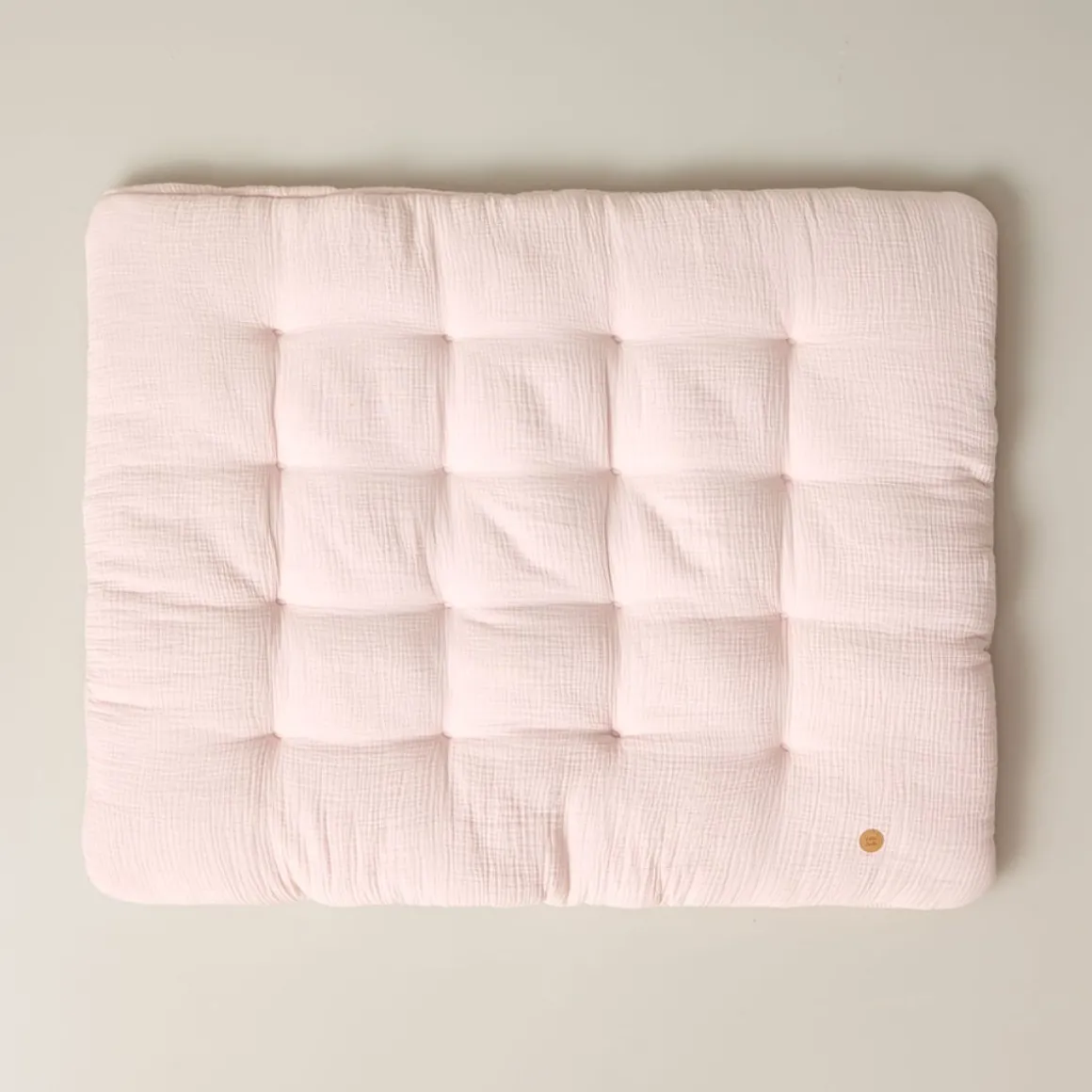 Biologisch katoenen speelkleed Biscuit | 110x85cm | Zacht roze