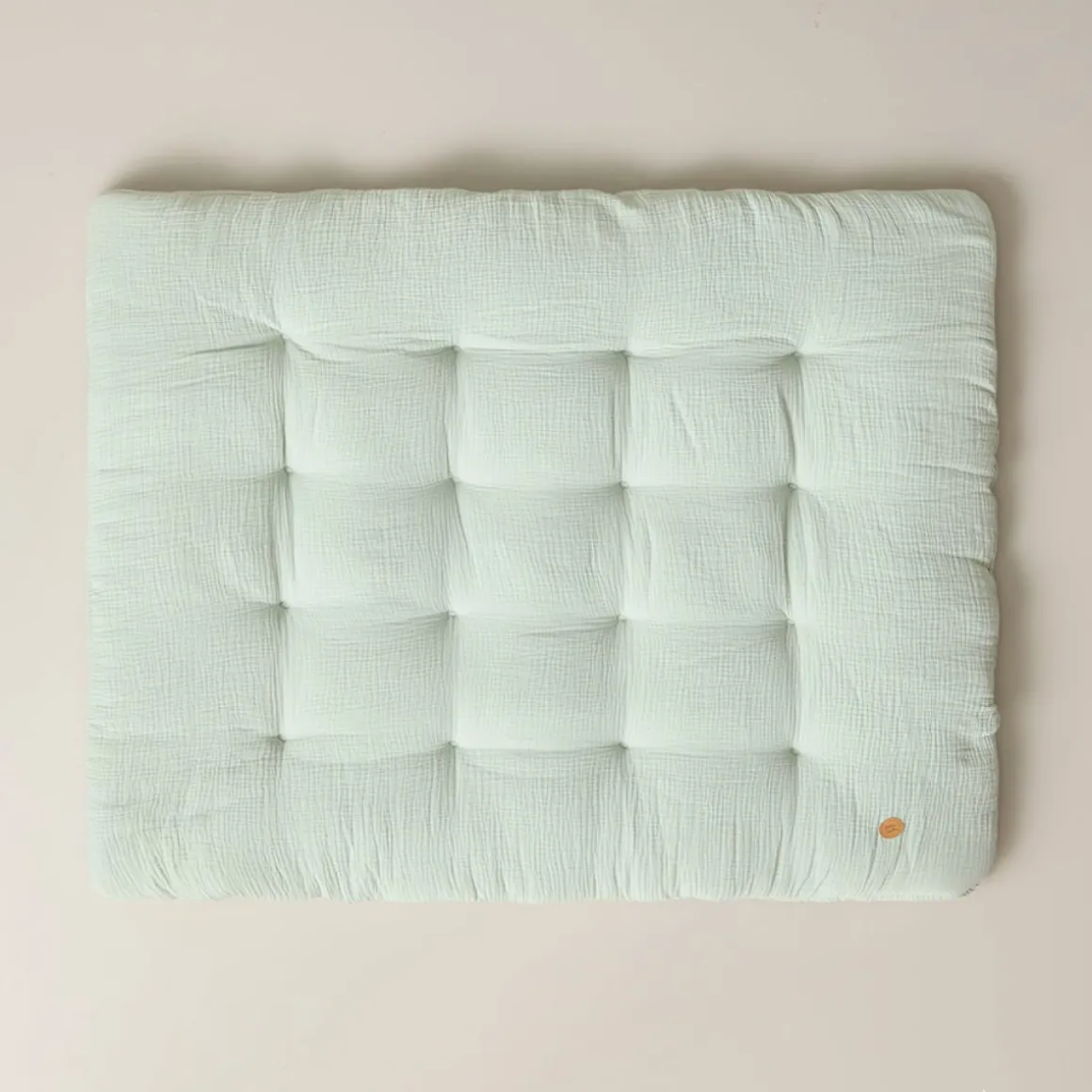 Biologisch katoenen speelkleed baby Biscuit | 110x85cm | Groen