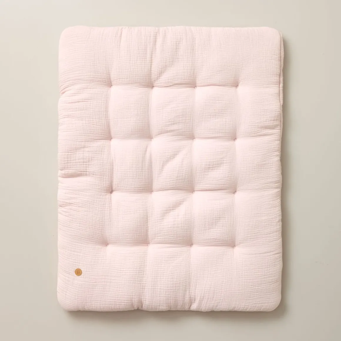 Biologisch katoenen speelkleed Biscuit | 110x85cm | Zacht roze