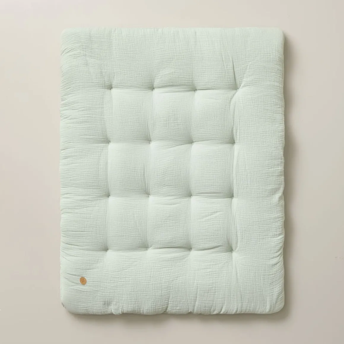 Biologisch katoenen speelkleed baby Biscuit | 110x85cm | Groen