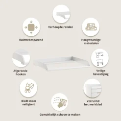 BLADVERGROTER VOOR COMMODE u00abSOIEu00bb | WIT
