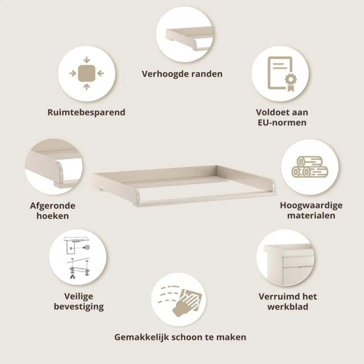 BLADVERGROTER VOOR COMMODE u00abSOIEu00bb | OATMEAL