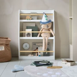 BOEKENKAST MET DRIE SCHAPPEN | WIT