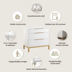 COMMODE VOOR BABY u00abSOIEu00bb | WIT