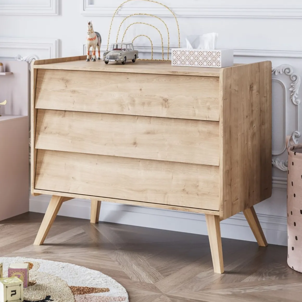Commode voor Baby u00abVintageu00bb | Hout