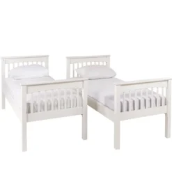 Deelbaar Stapelbed 200x90 DUO u00abJUMEAUXu00bb | Wit