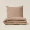 DEKBEDOVERTREKSET 120 X 150 CM | MOUSSELINE KATOEN | OUD ROZE