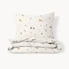 DEKBEDOVERTREKSET 120 X 150 CM u00abWOODLANDu00bb | OFF-WHITE