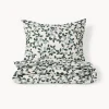 DEKBEDOVERTREKSET 140 X 200 CM u00abBERRIESu00bb | BEIGE-GROEN