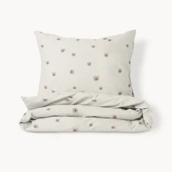 DEKBEDOVERTREKSET 140 X 200 CM u00abPANSYu00bb | BEIGE-ROZE