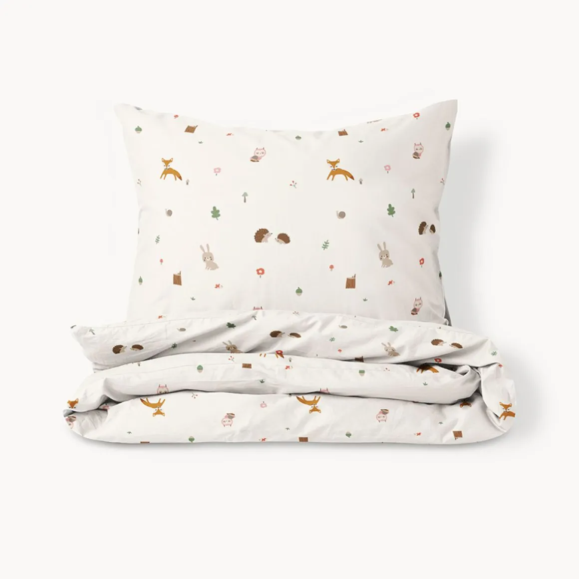 DEKBEDOVERTREKSET 140 X 200 CM u00abWOODLANDu00bb | OFF-WHITE