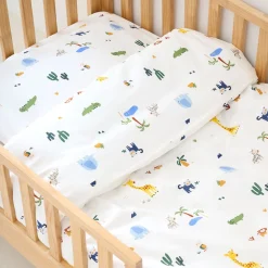 DEKBEDOVERTREKSET 140 X 200 CM u00abSAFARIu00bb | WIT