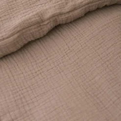 DEKBEDOVERTREKSET 140 X 200 CM | MOUSSELINE KATOEN | OUD ROZE