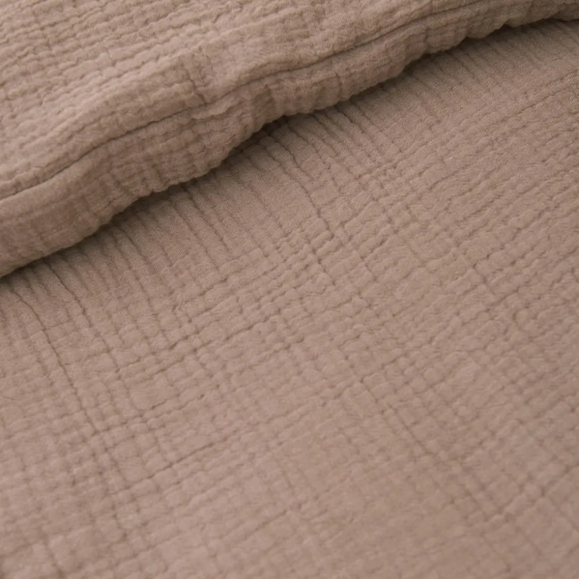 DEKBEDOVERTREKSET 140 X 200 CM | MOUSSELINE KATOEN | OUD ROZE