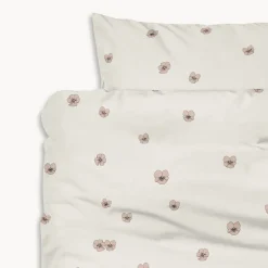 DEKBEDOVERTREKSET 120 X 150 CM u00abPANSYu00bb | BEIGE-ROZE