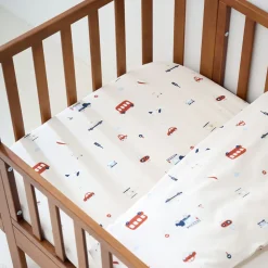 DEKBEDOVERTREKSET 120 X 150 CM u00abVEHICLESu00bb | BEIGE